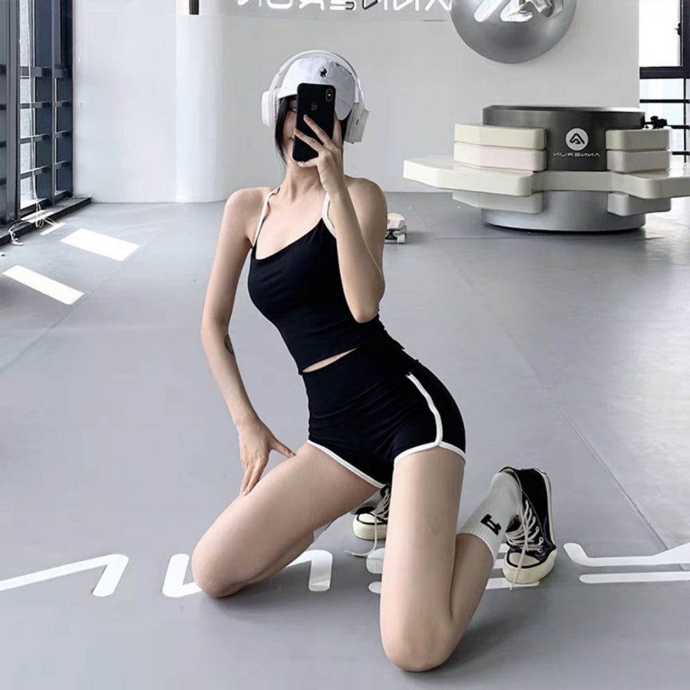 Women Yoga Sports Shorts Quick-Drying Stitching Sports Shorts Women's Casual Yoga Shorts