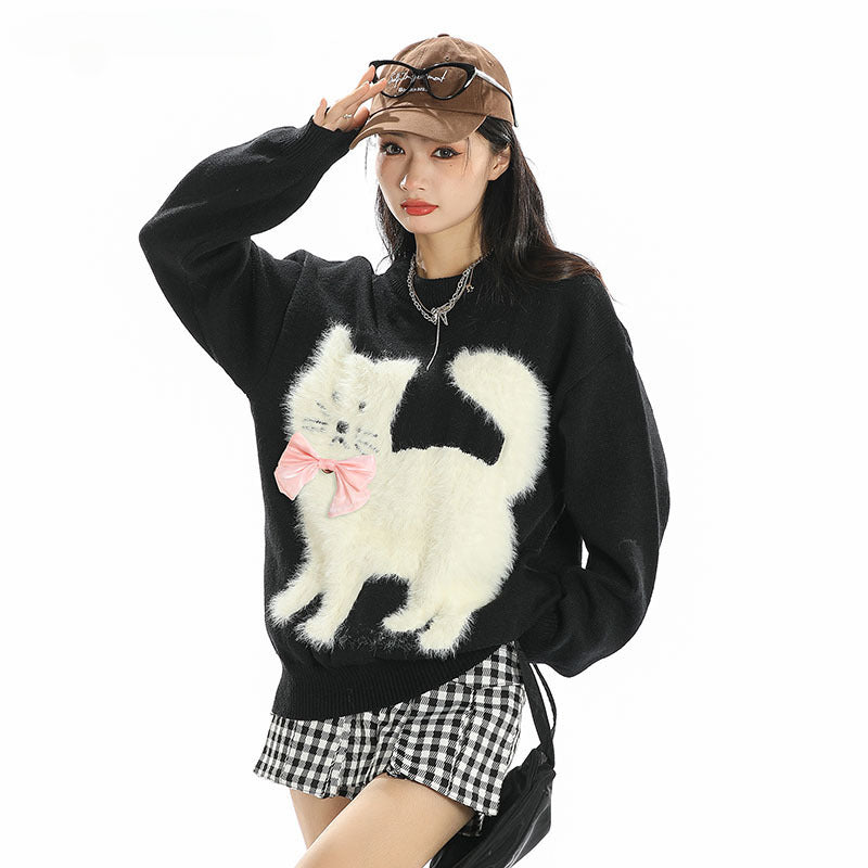 Women Sweater Sweet Idle Style Soft Knitted Sweater All-Matching
