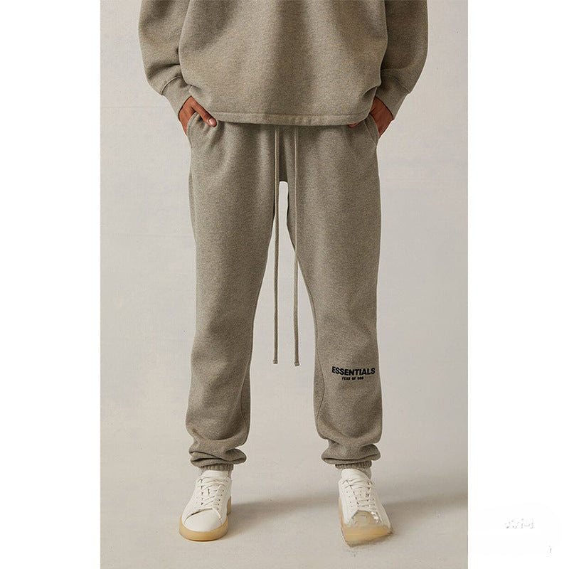 Fog Essentials Pant Black Flocked Printed Trousers