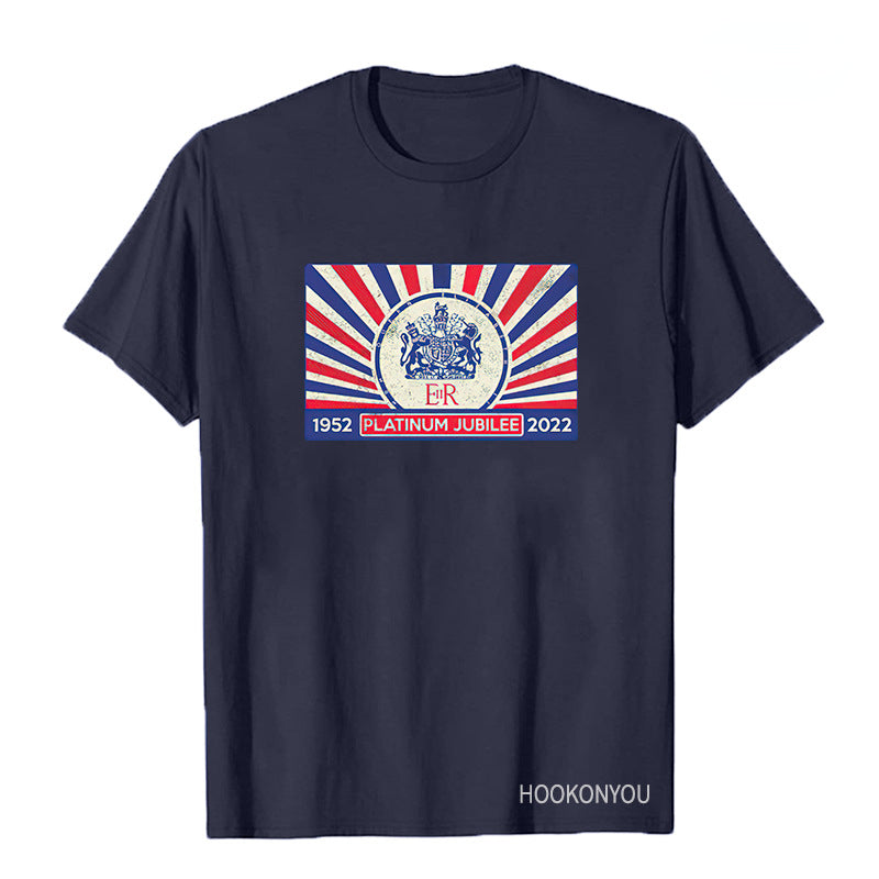 Inspired by Queen's Platinum Jubilee 2022 Elizabeth 70 Years T-shirt Short Sleeve T-shirt