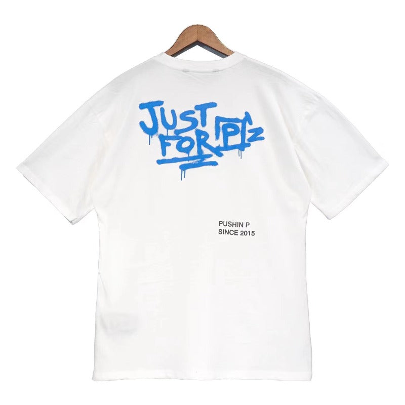 Palm Angle T Shirts Graffiti Printing Loose Half Sleeve