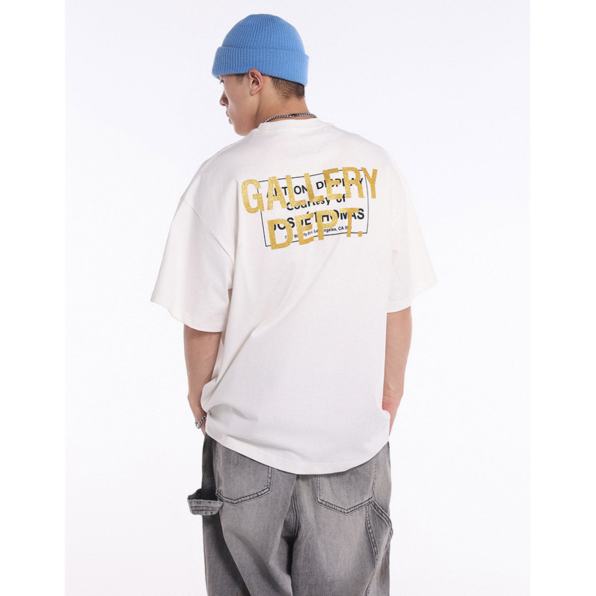 Unisex T-Shirts Graffiti Print GALLERY DEPT Casual, Loose T-Shirt