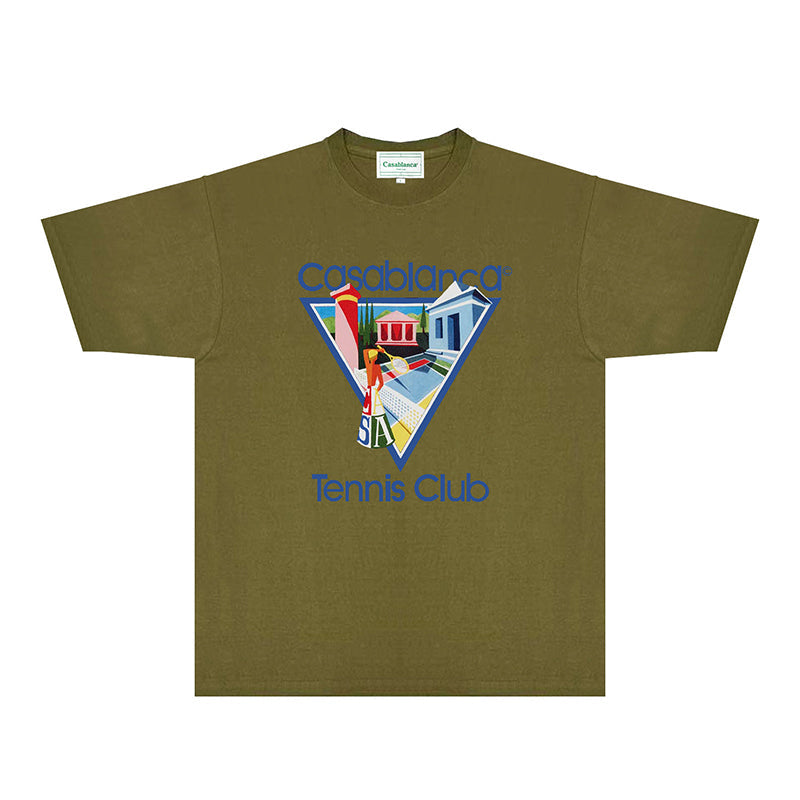 Casablanca T Shirts Fashion Print Street