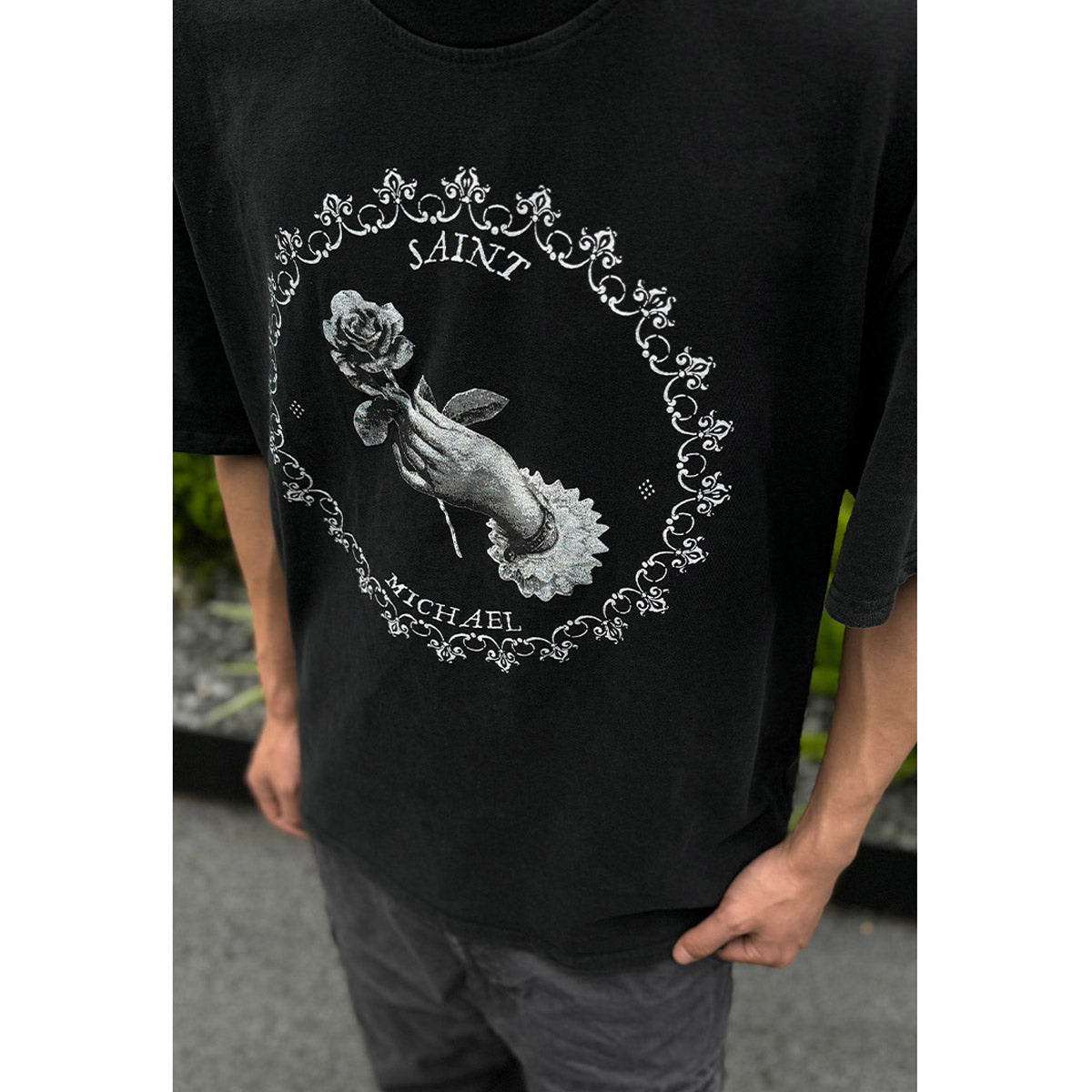 Unisex T-Shirts SAINT MICHAEL & FOG Eagle Print T-Shirt