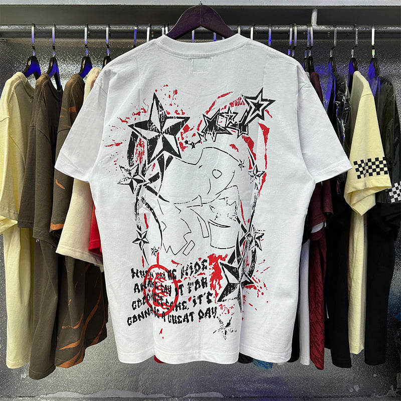 Hellstar T Shirts Retro abstract print