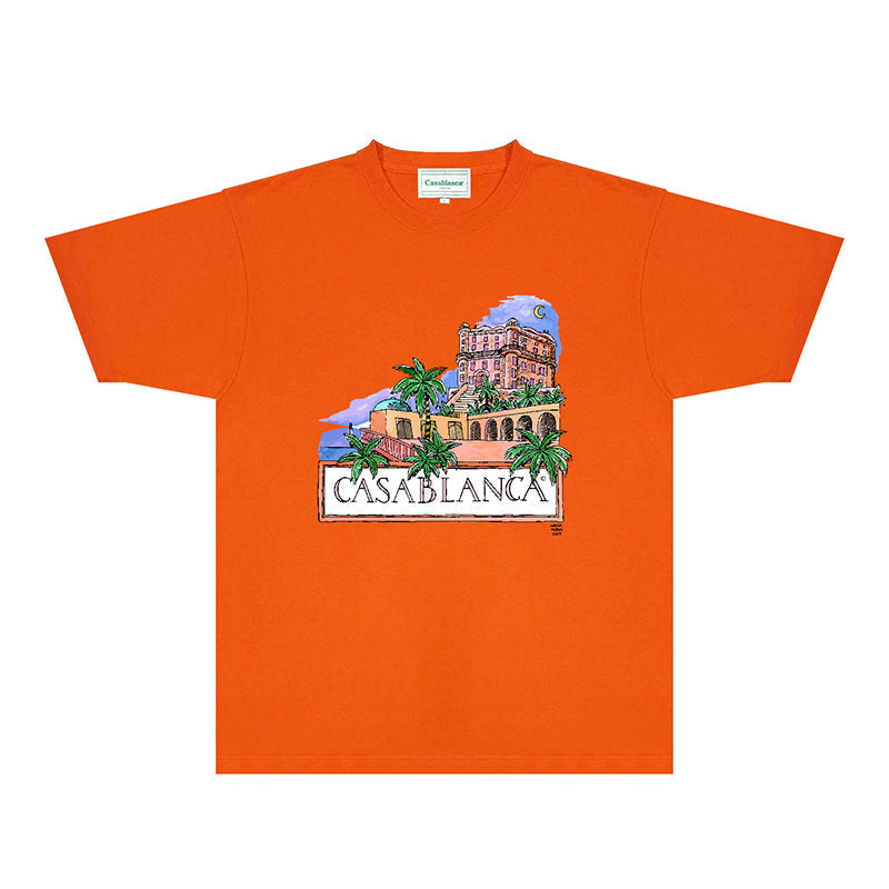Casablanca T Shirts Fashion Print Street