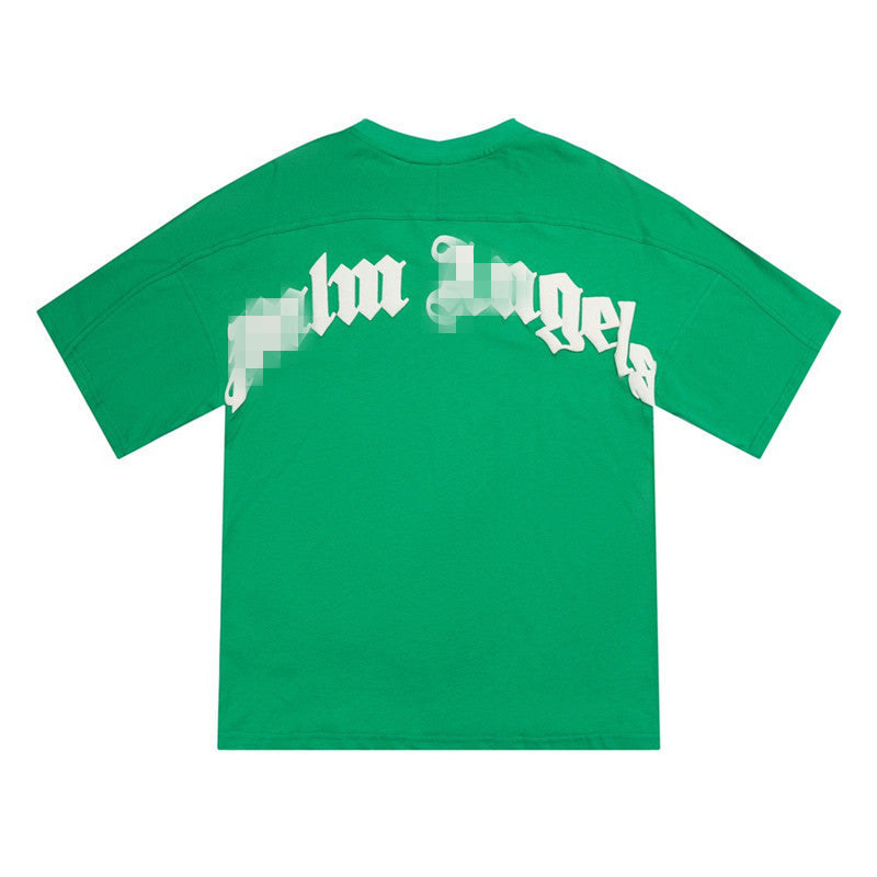 Palm Angels T Shirts Angel Short Sleeve Batwing Sleeve Men's and Women's T-shirt Trendy Half Sleeve
