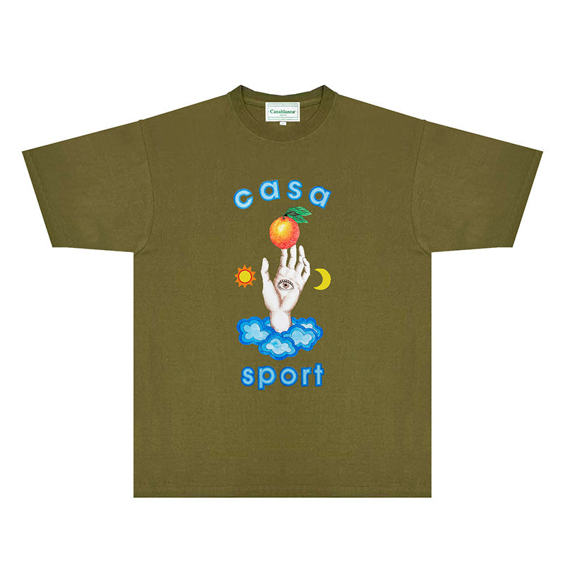 Casablanca T Shirts Fashion Print Street