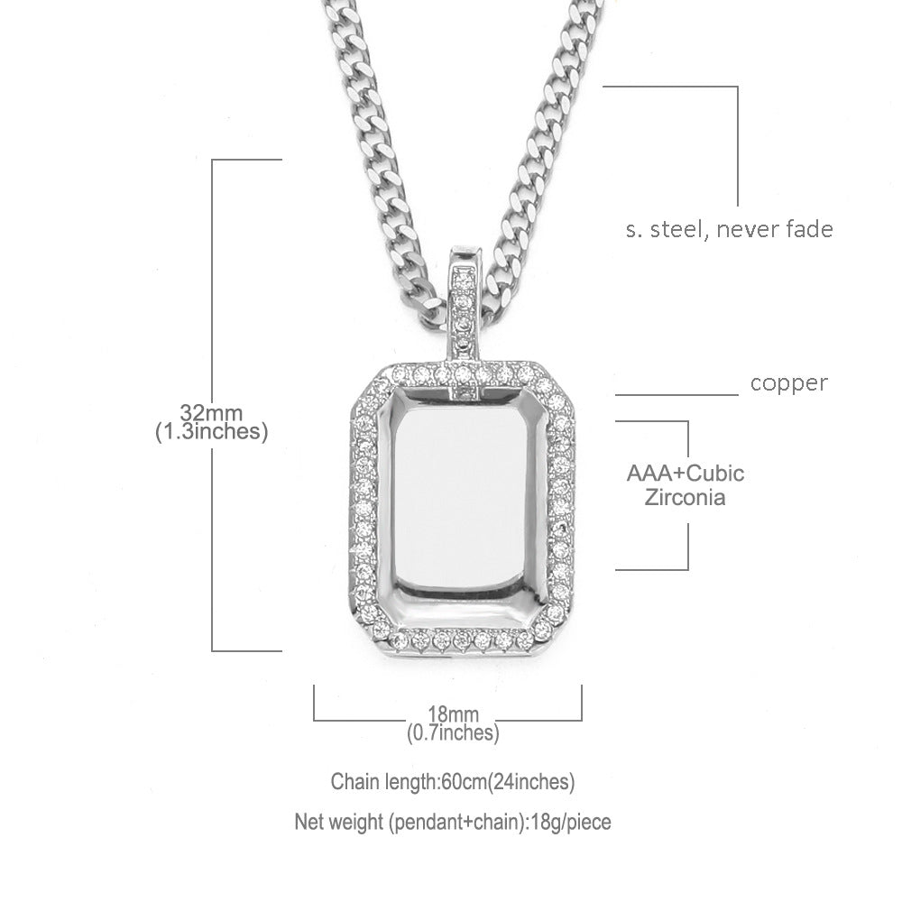 Jewelry hiphop cube pendant ins trendy cool hip hop men and women Spectrum St. Valentine's Royalty