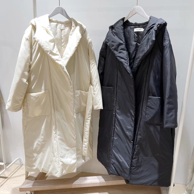 Women Cotton Coat Loose and Lazy Style Hooded Jacket