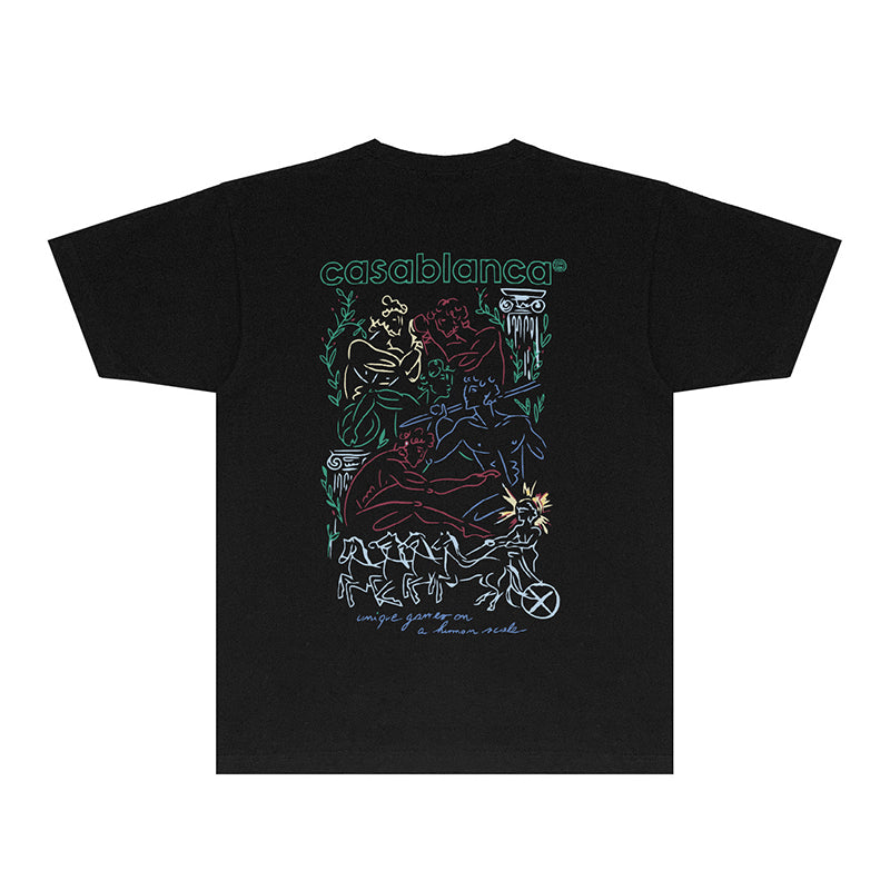 Casablanca T Shirts Fashion Print Street