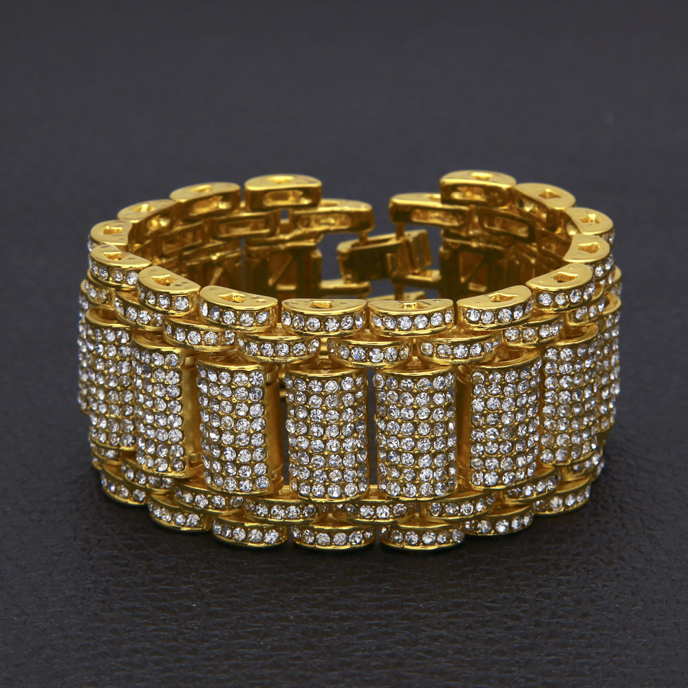 Bracelet Hip Hop Bracelet with Diamonds 35mm Alloy Bracelet St. Valentine's Spectrum