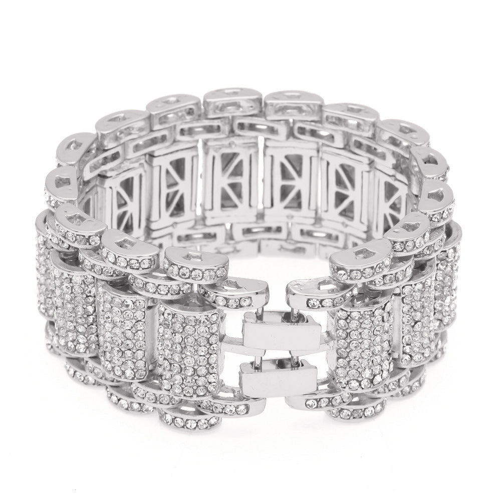 Bracelet Hip Hop Bracelet with Diamonds 35mm Alloy Bracelet St. Valentine's Spectrum