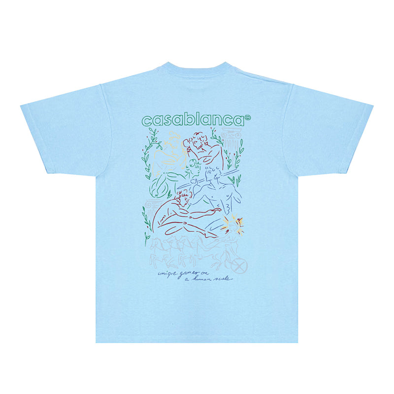 Casablanca T Shirts Fashion Print Street