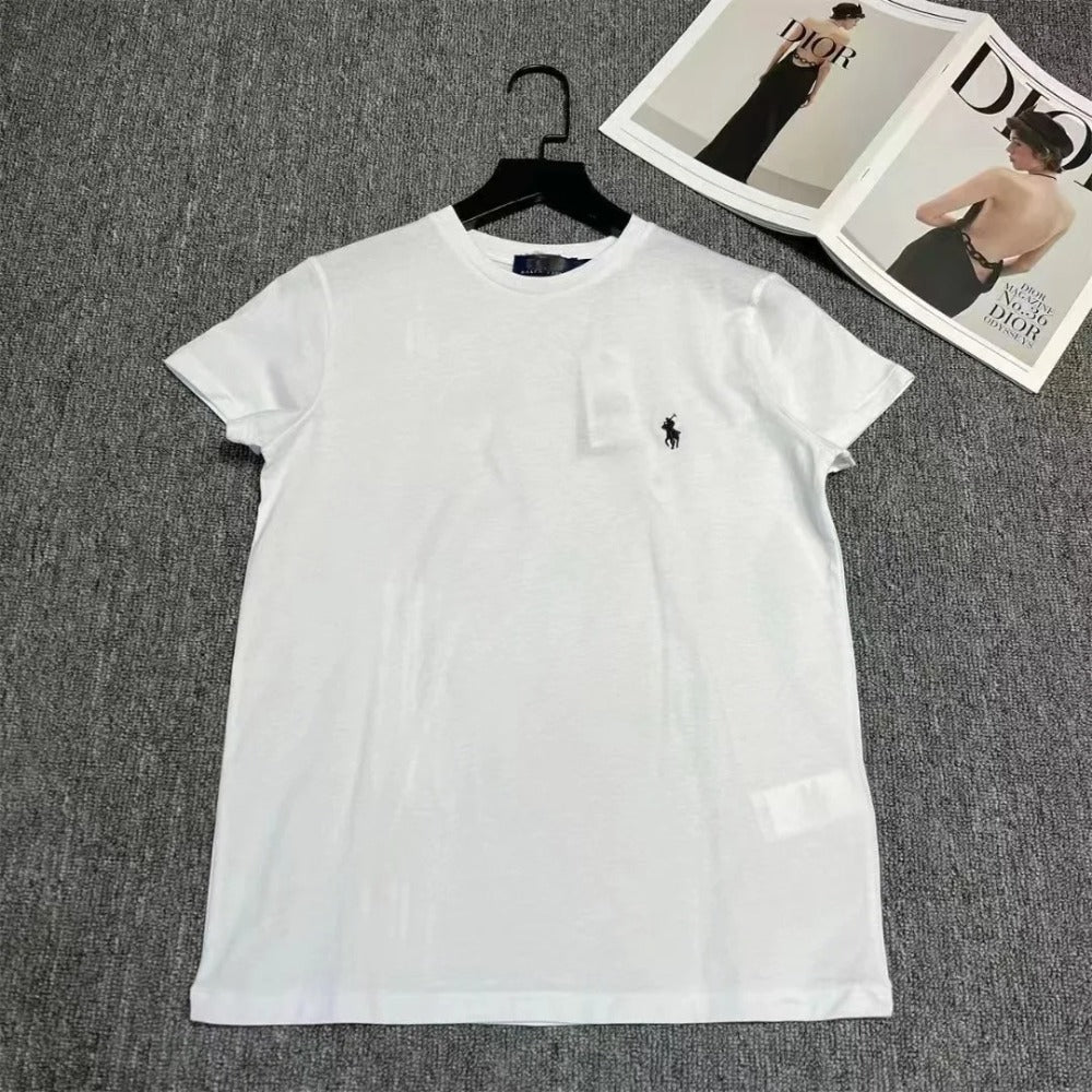 Summer Classic Polo Print Men's and Women's Short Sleeves Pu