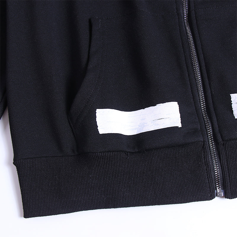 OW Hoodie Foamed Classic Arrow Pattern Sweatshirt