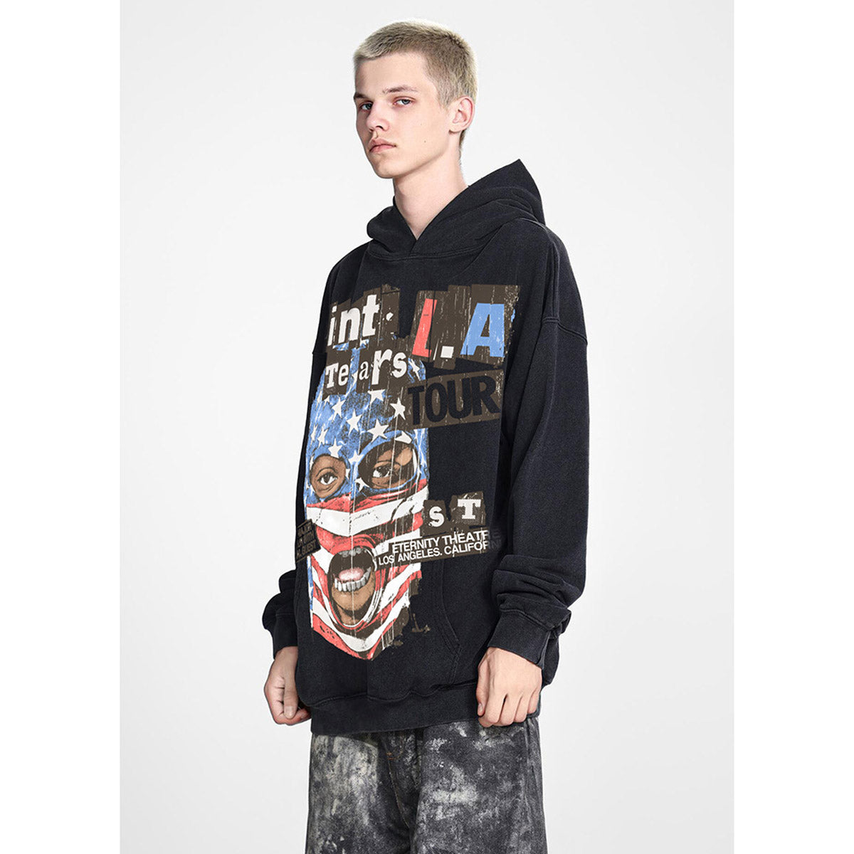 Unisex Hoodies Saint Michael United States Flag Face Mask Hoodie
