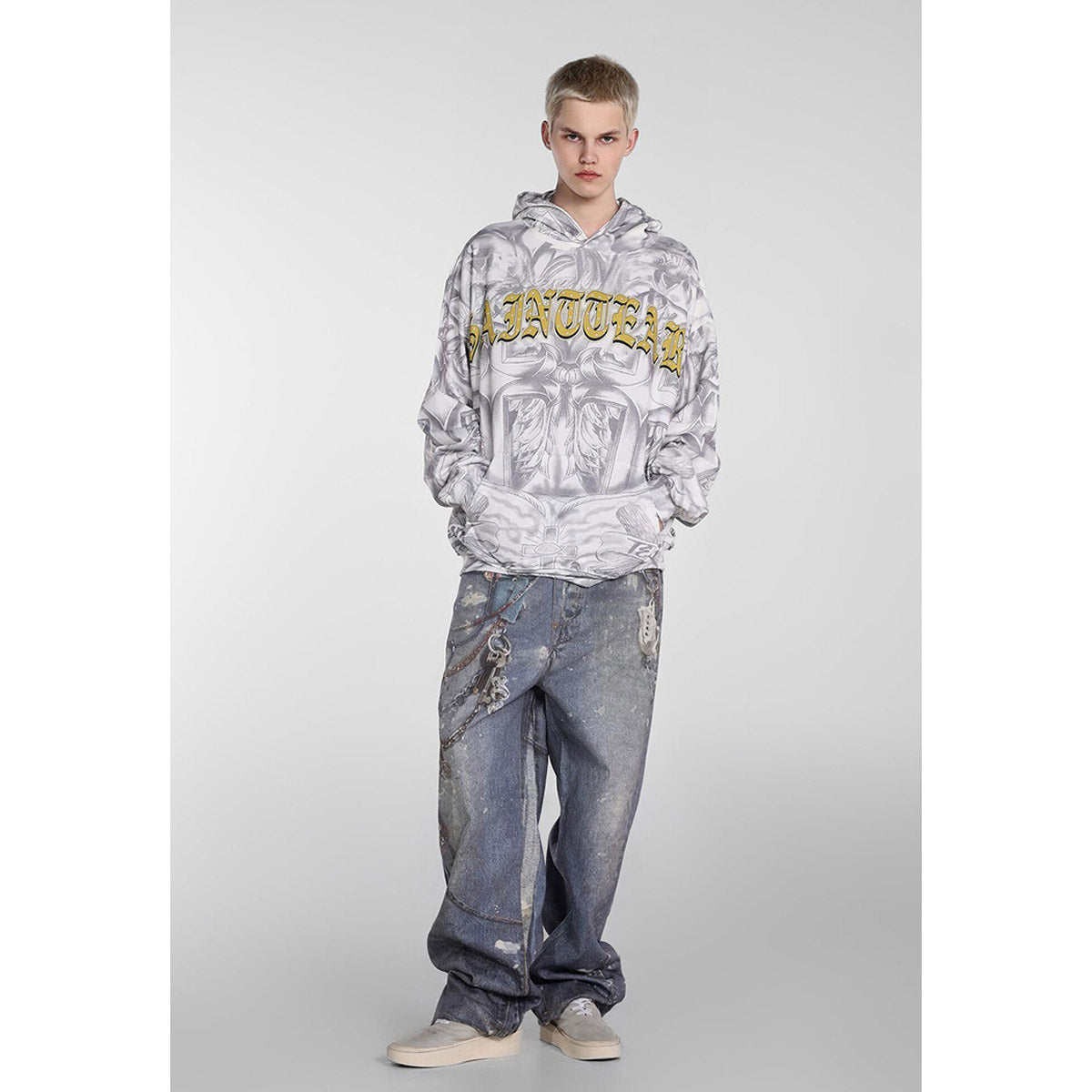 Unisex Hoodies Saint Michael Trendy Loose Hoodie