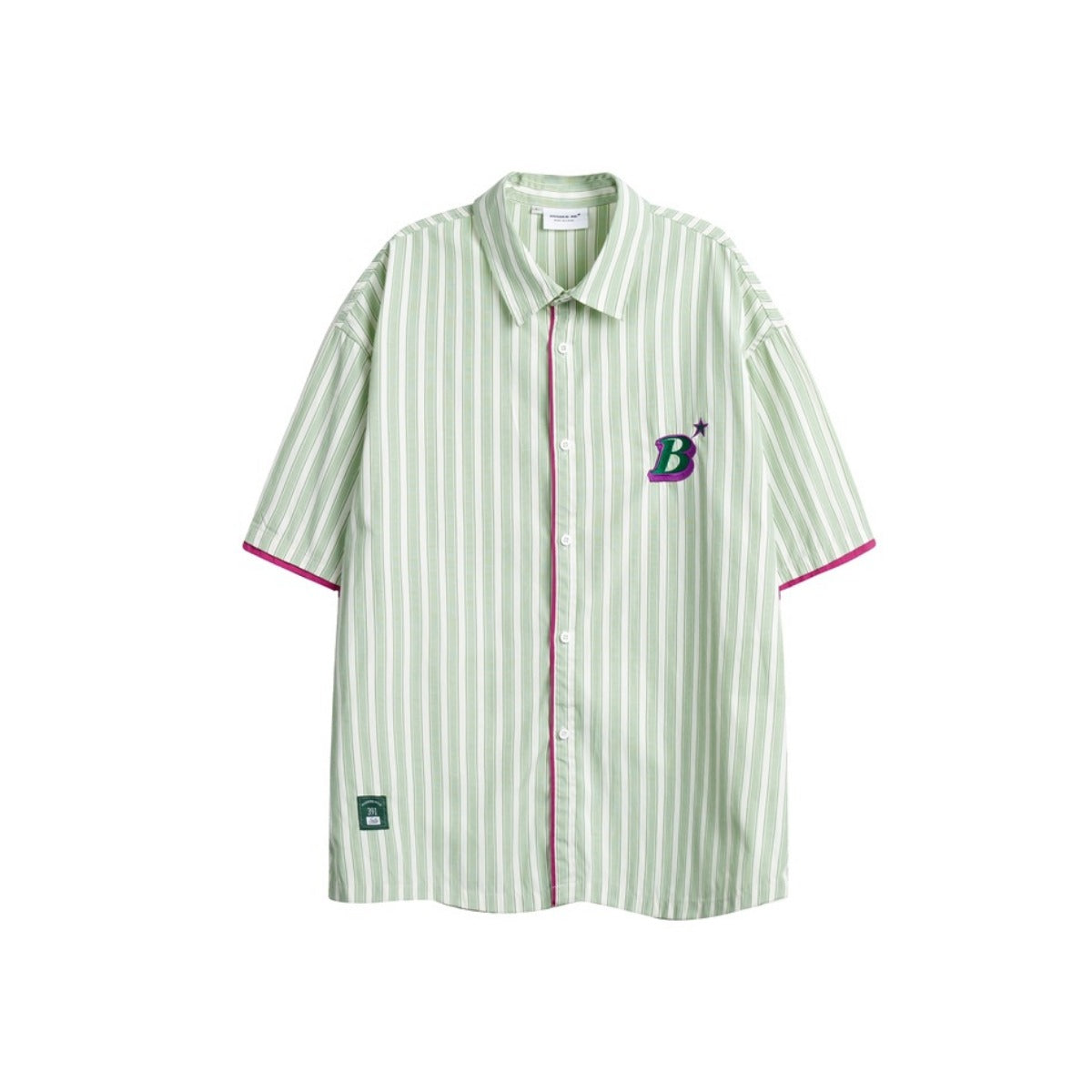 Unisex Shirt Vintage Stripe Loose