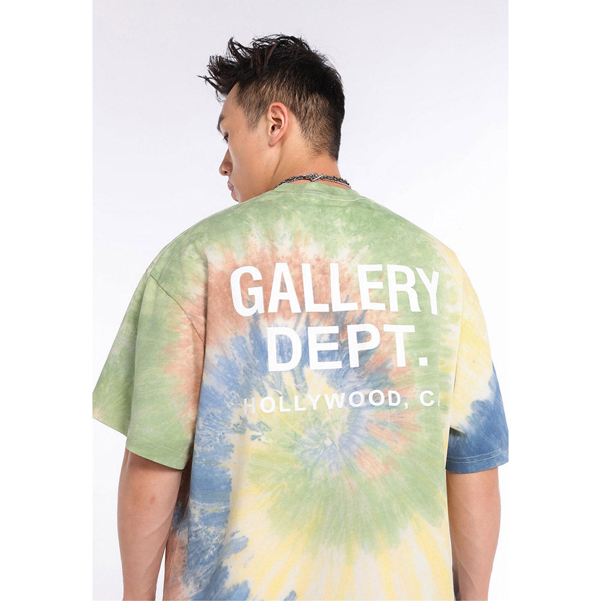 Unisex T-Shirts GALLERY DEPT Tie-dye Painted Loose Short Sleeves
