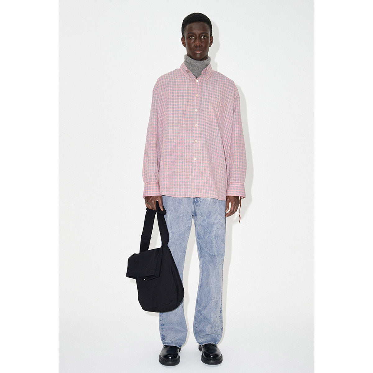 Unisex Shirts OUR LEGACY Pink Checked Loose Lining