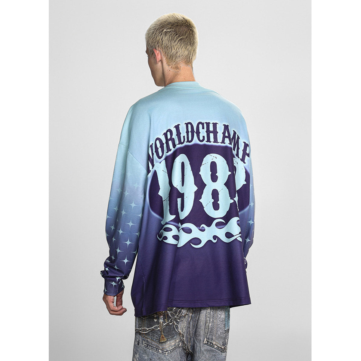 Mens Long Sleeve Shirt Saint Michael Loose Long Sleeve Shirt