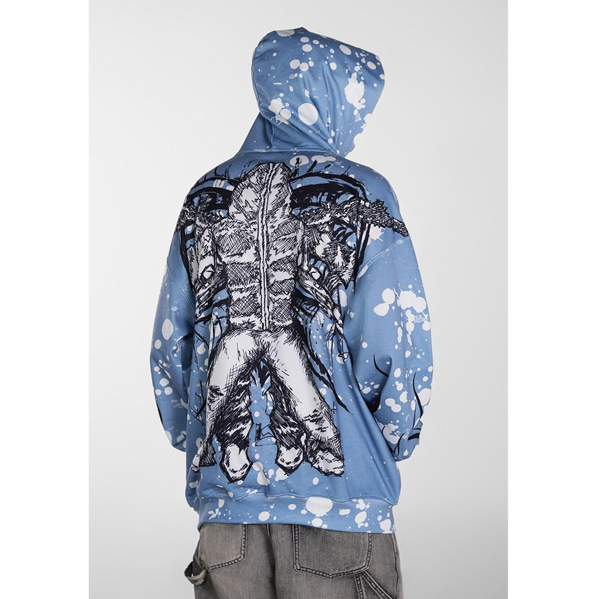 Unisex Hoodies Saint Michael Bird Print Hoodie