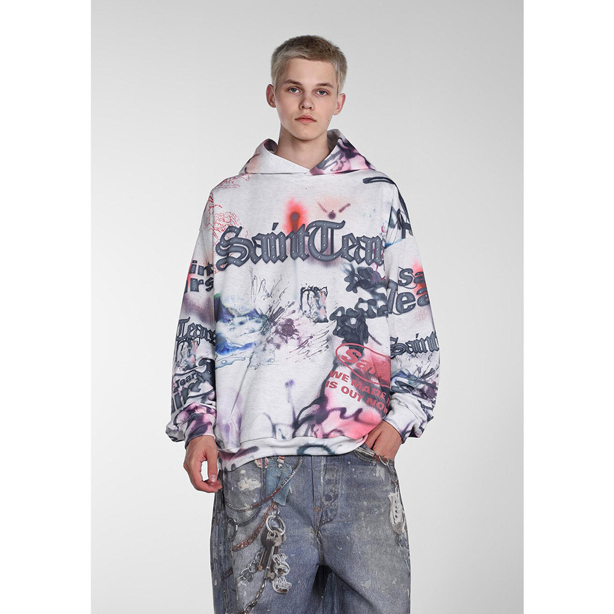 Unisex Hoodies Saint Michael Hip Hop Loose Hoodie