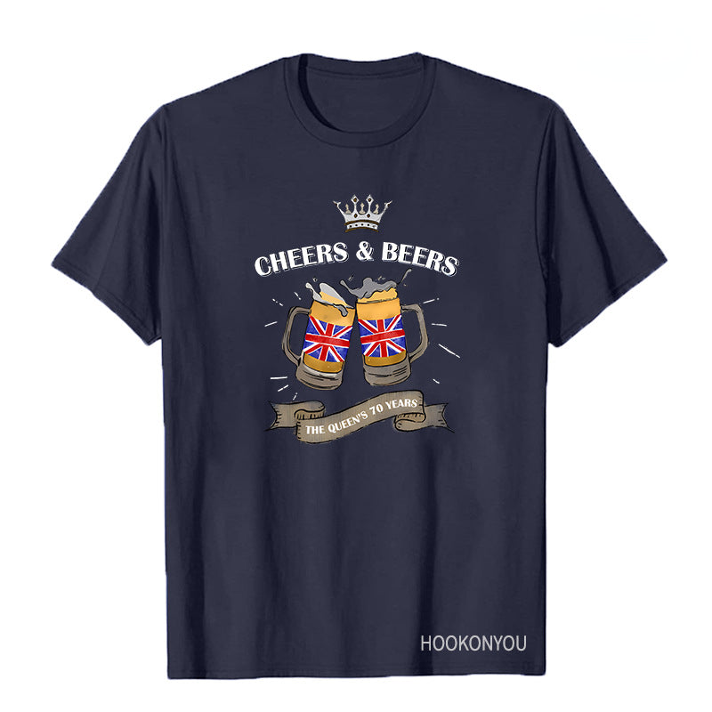 Inspired by Queen's Platinum Jubilee 2022 Elizabeth 70 Years T-shirt Graphic Print Crew Neck Short Sleeve