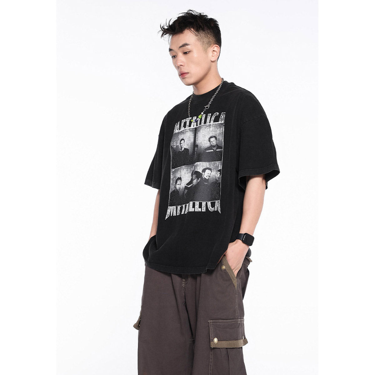 Unisex T-Shirts FOG Vintage Portrait Print Old Short Sleeves