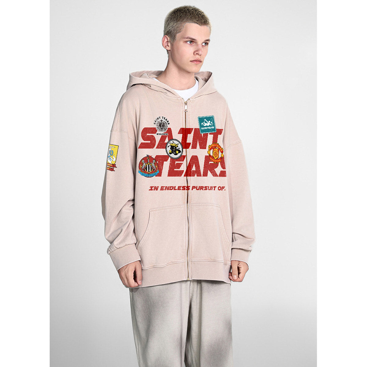 Unisex Hoodies Saint Michael Old Loose Sweater