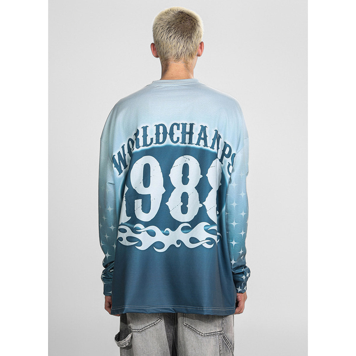 Mens Long Sleeve Shirt Saint Michael Loose Long Sleeve Shirt