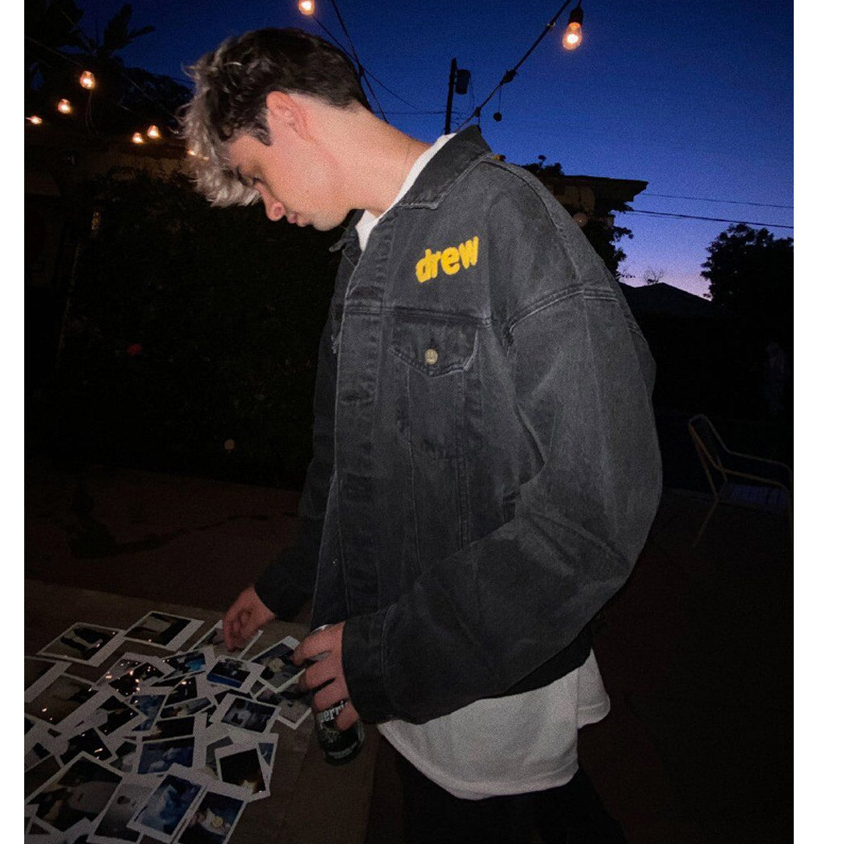 Unisex Denim Jacket Drew Casual Loose Embroidered Jacket