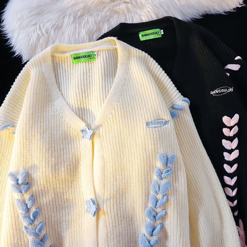 Women Sweater Bowknot Knitted Cardigan Soft and Versatile