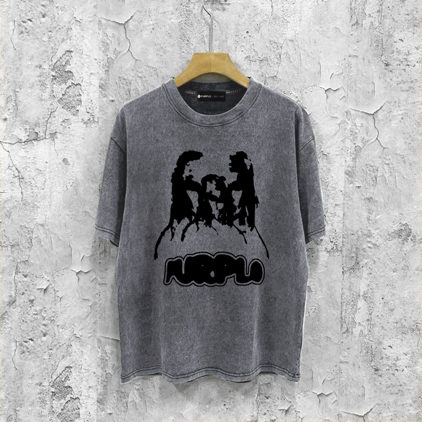 Purple Brand Distressed T Shirts Short Sleeve