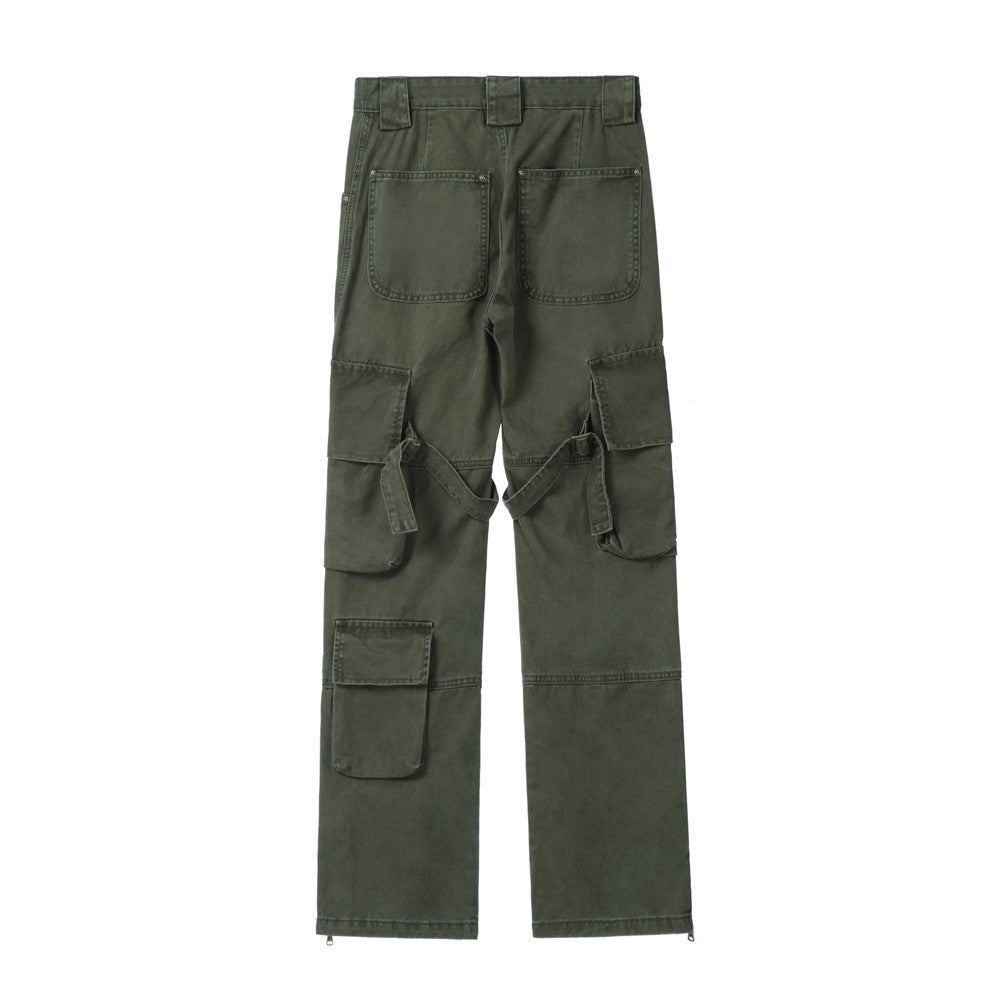 Men Jeans Multi-Pocket Leisure Cargo