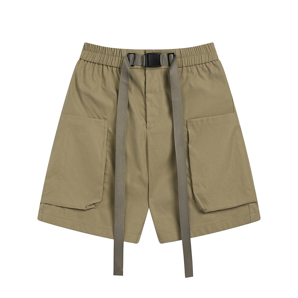 Men Shorts with Belt Tooling Loose Leisure Sports