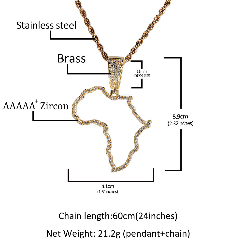 Jewelry Copper with Zircon Hollow African Pendant St. Valentine's Spectrum Royalty