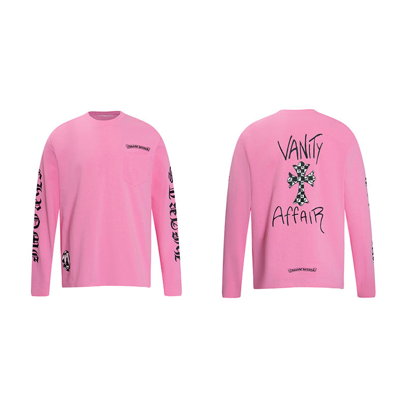 Chh Chrome Heart Long Sleeve Shirt Unisex Fashion Loose Long Sleeve Shirt