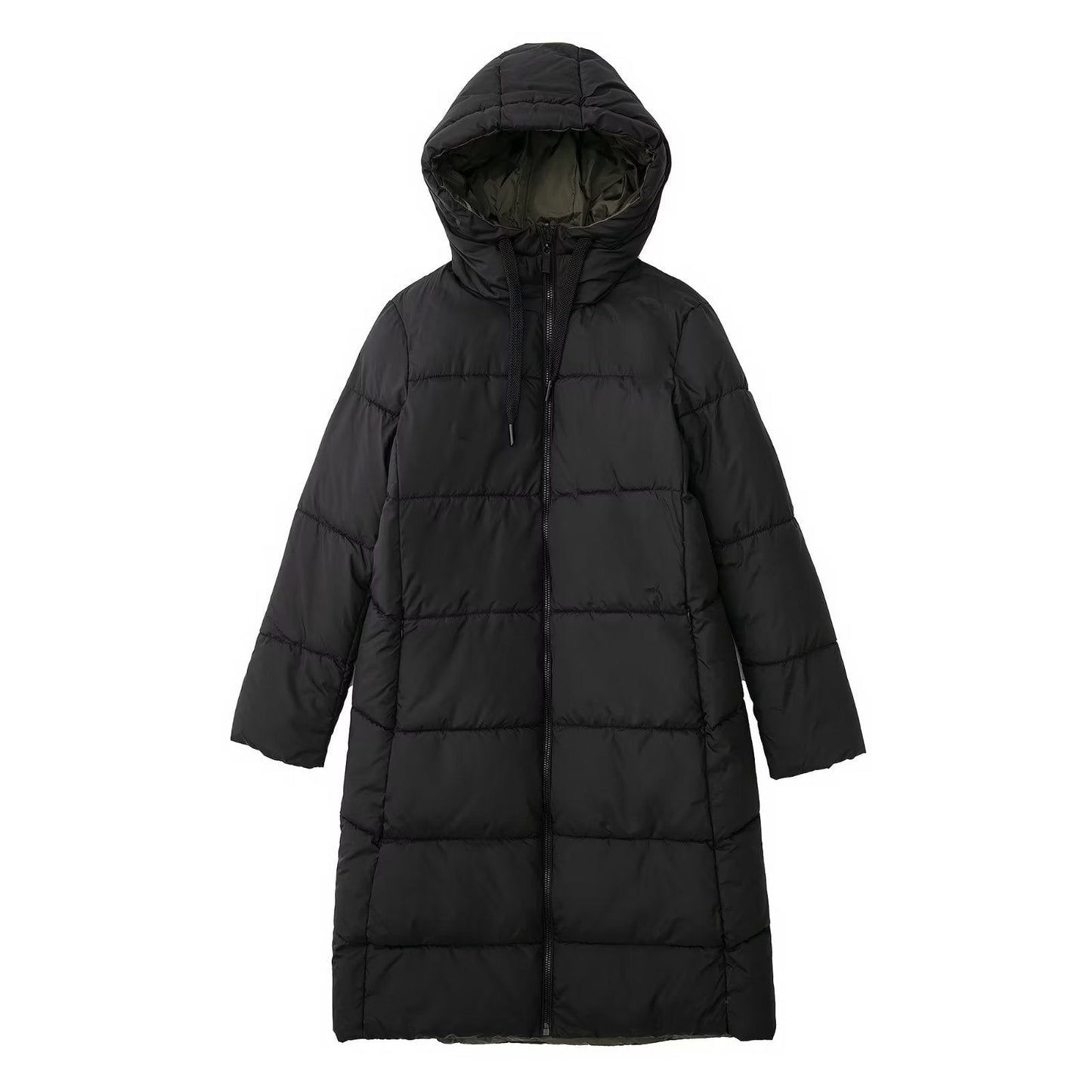 Women Cotton Coat Double-Sided Hooded down Jacket
