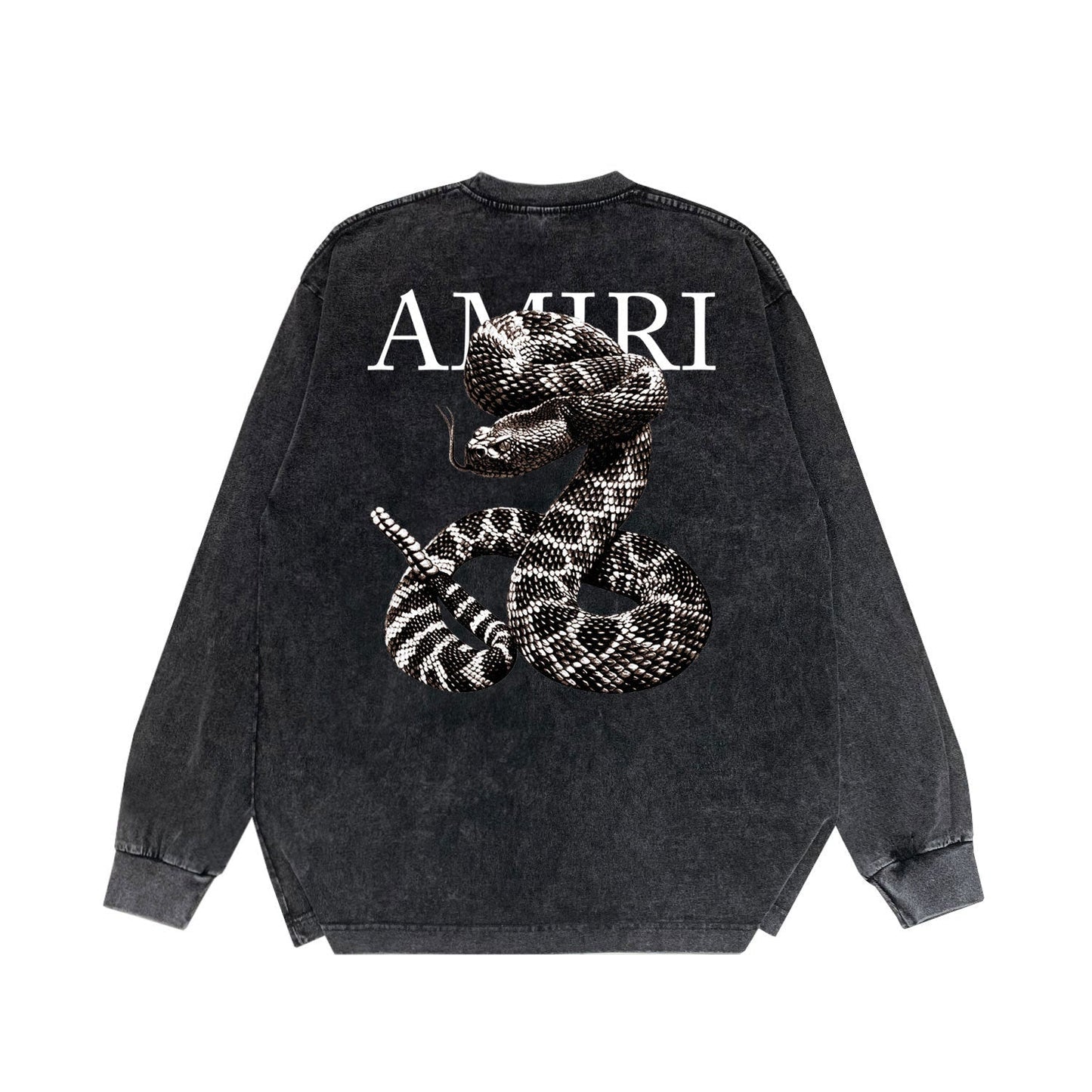 Amiri Long-Sleeve Shirt Python Pattern Vintage Long Sleeve T-shirt
