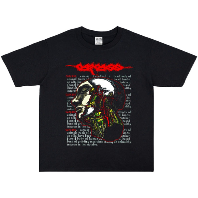 Rock Star T Shirt Carcass Corpse Band Printed T-shirt Cotton Men and Women Short Sleeve