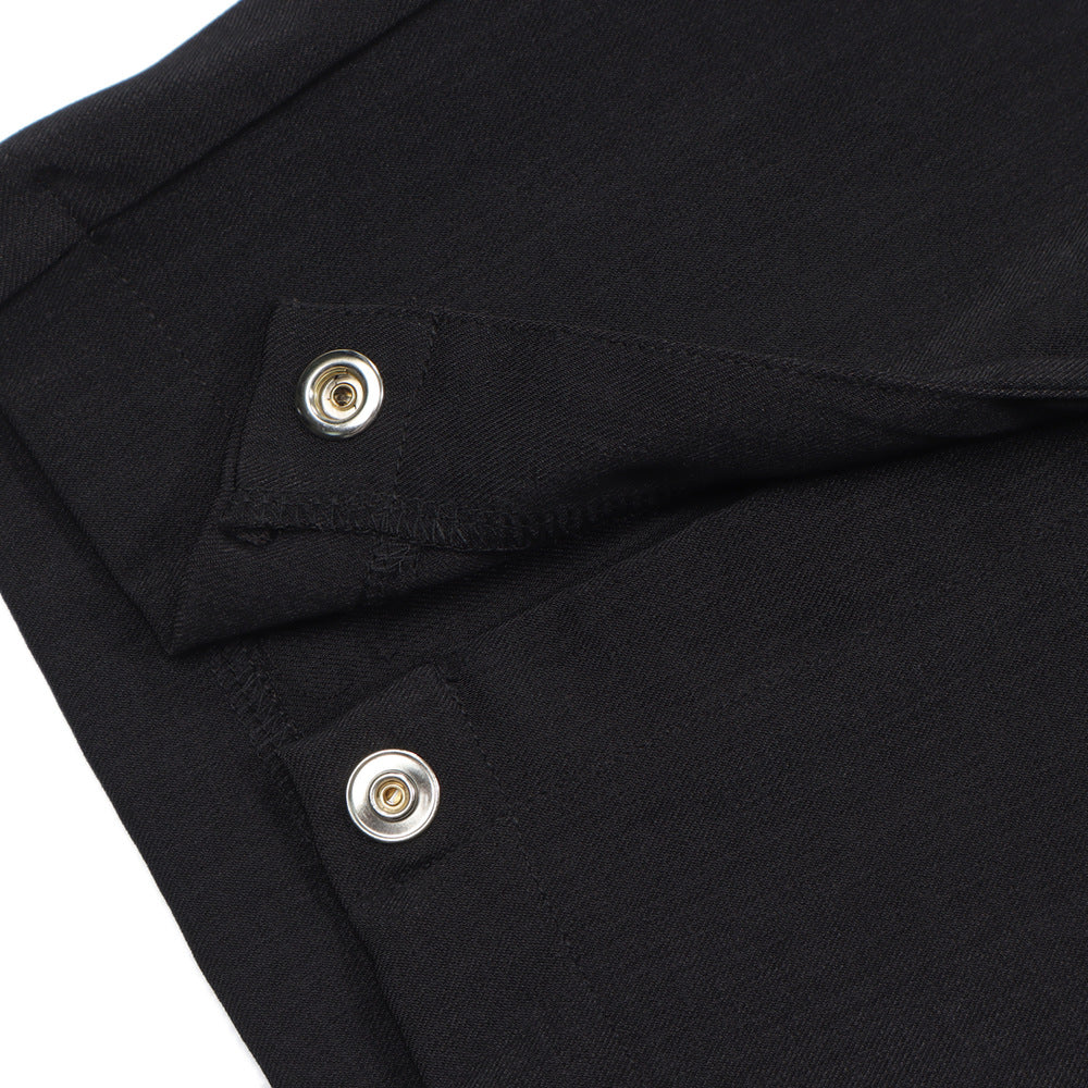 Men Sweatpants Straight Trousers Men's Loose Solid Color Wide-Leg Draggle-Tail Trousers