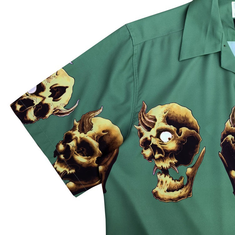 GUILTYPARTIES TIGER Shirts Skull Hawaiian Short Sleeves