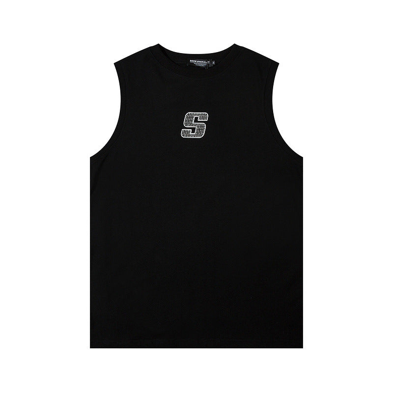 Men Vest Sleeveless T-shirt Men's and Women's Oversize Hip Hop Sports Vest