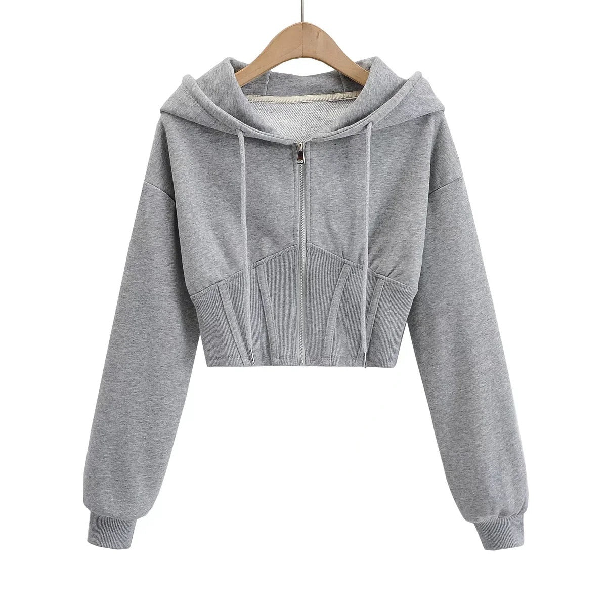 Women Hoodie Casual Cardigan Sports Hooded Zipper Sweatshirt