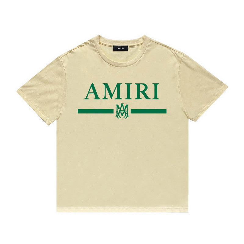 Amiri T Shirt Printed Casual Hip Hop round Neck Short Sleeve T-shirt