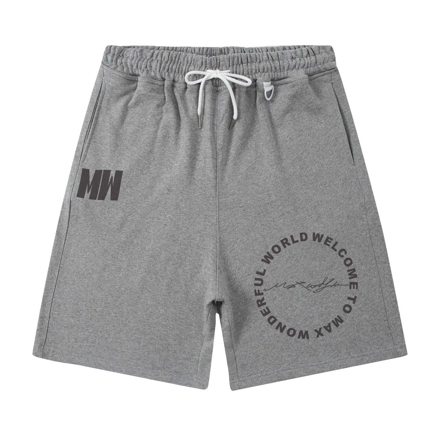 Men Shorts Hiphop Vintage Flame Print Sports Shorts
