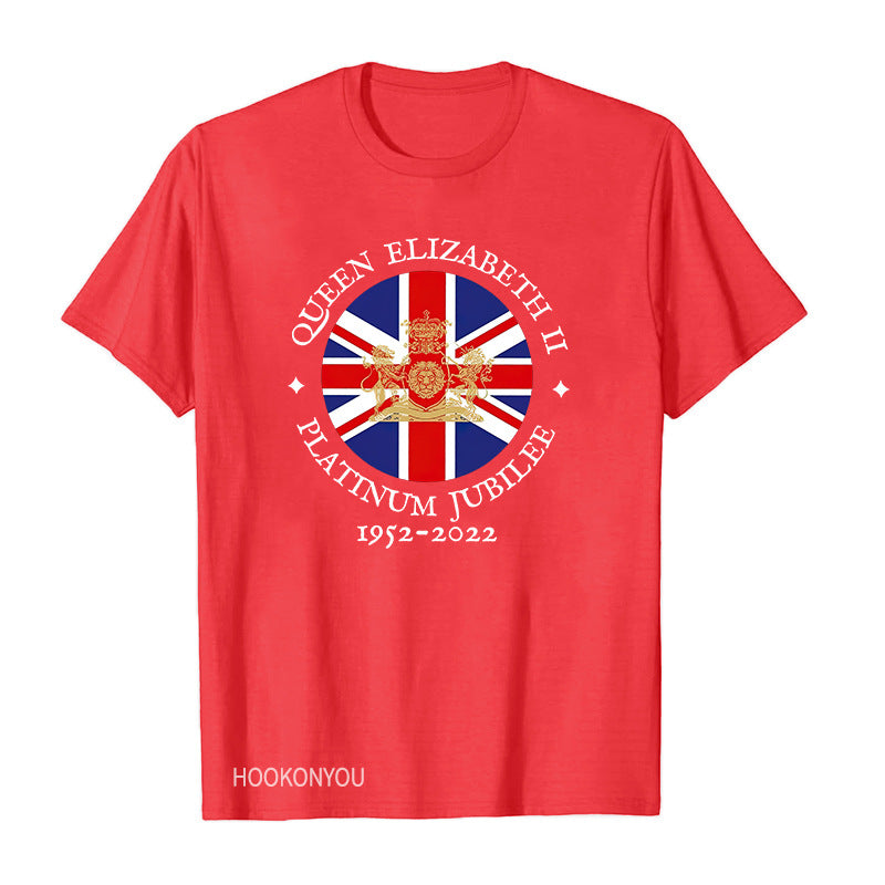 Inspired by Queen's Platinum Jubilee 2022 Elizabeth 70 Years T-shirt Short Sleeve T-shirt