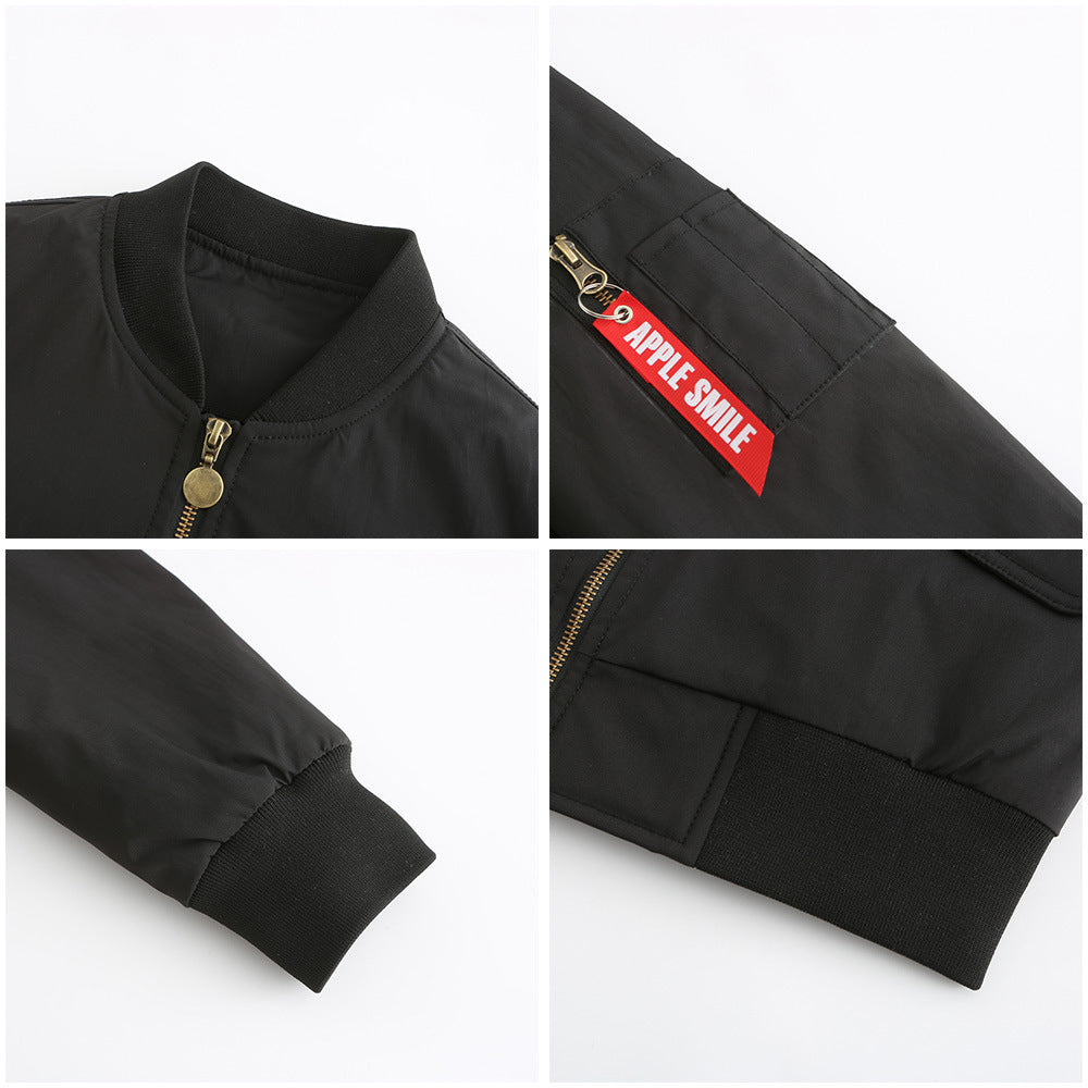 Women Trench Coat Bomber Jacket Women Baseball Jacket Spring and Autumn Flight Suit Long Sleeve Coat
